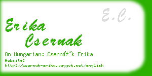 erika csernak business card